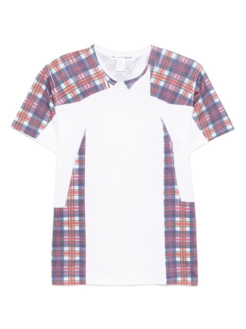 tartan overprint T-shirt