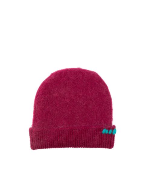 mohair knitted beanie