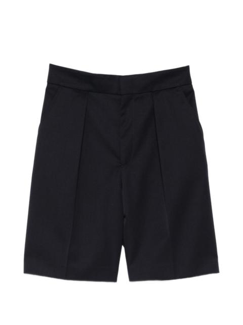 pleated-front shorts
