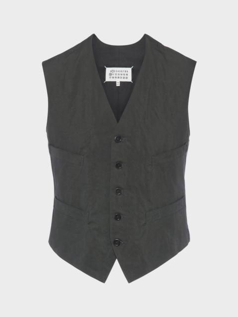 Cotton silk gilet