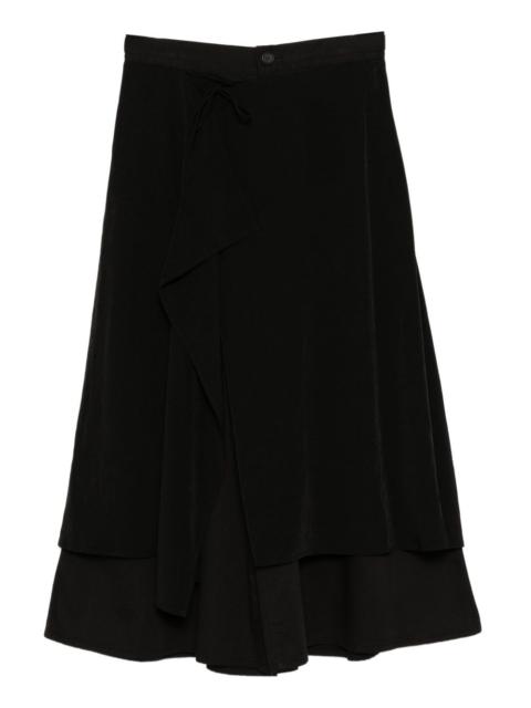 twill backside draped pants