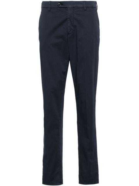 mid-rise tapered chinos