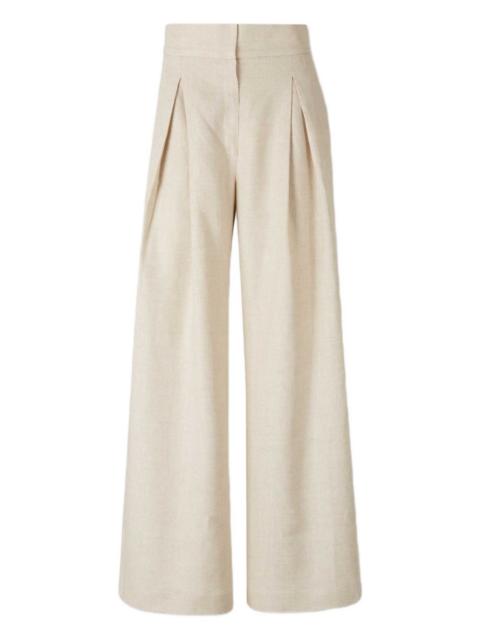 high-waist flared trousers