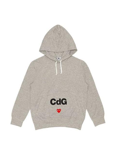 COMME des GARCONS PLAY x CDG Logo Drawstring Hoodie 'Grey' AE-T104-051-1