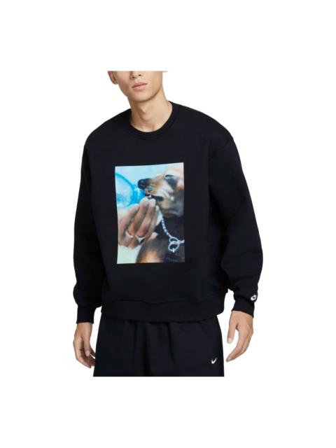 Nike SB Skate Fleece Crewneck Sweatshirt Asia Sizing 'Black' HQ3038-010