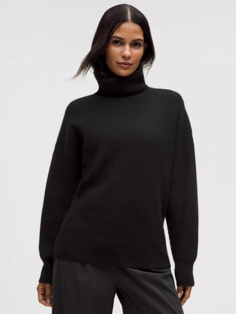 Oversized Cashmere Funnel-Neck Sweater
