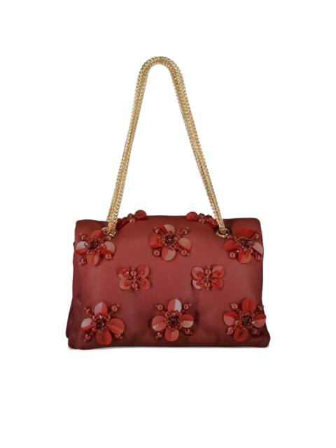flower-embellishment chain shoulder bag