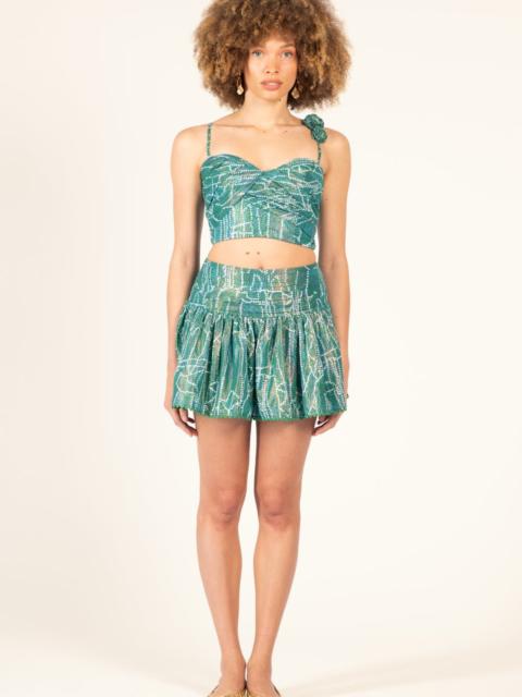 Mini Skirt Colleen - Green Akoya