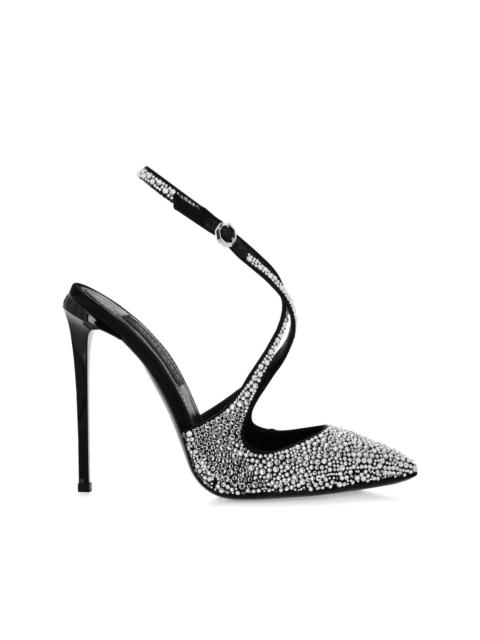 120mm crystal-embellished pumps