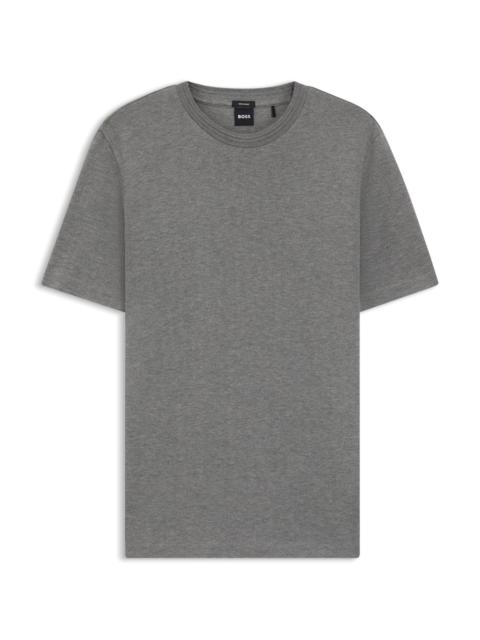 HERRINGBONE-STRUCTURE T-SHIRT IN COTTON
