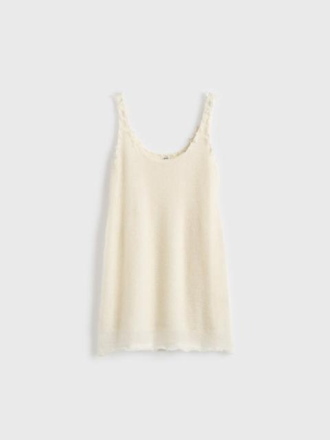 Mohair knit tank off-white