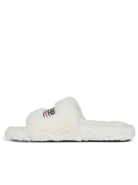 (WMNS) Balenciaga Furry Slides 'White' 654261W2DO19906