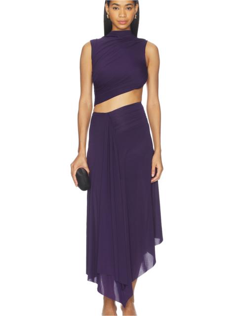 Leilah Drape Midi Dress