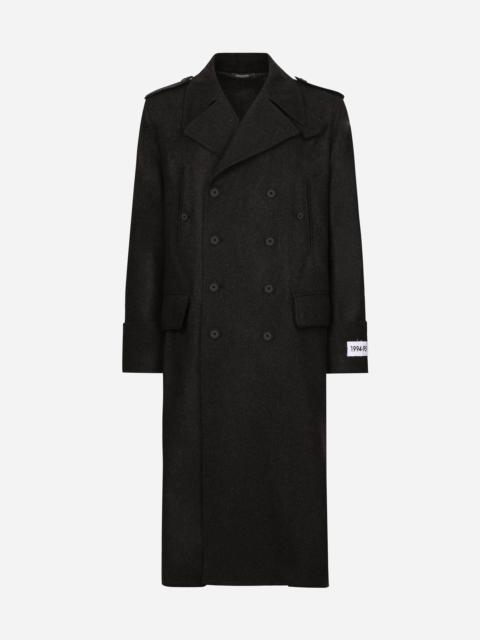 Double-breasted cashmere pea coat
