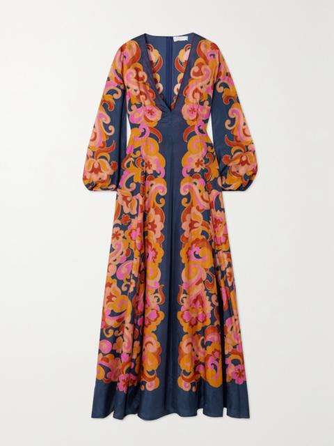 + Net Sustain Acadian Printed Organic Silk Maxi Dress