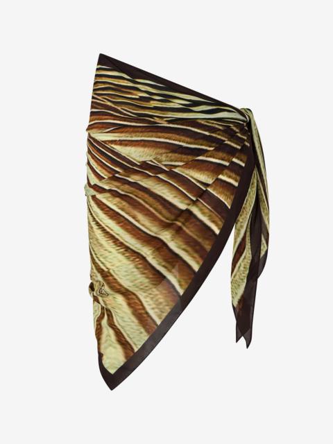 Silk Pareo with Ray Of Gold print