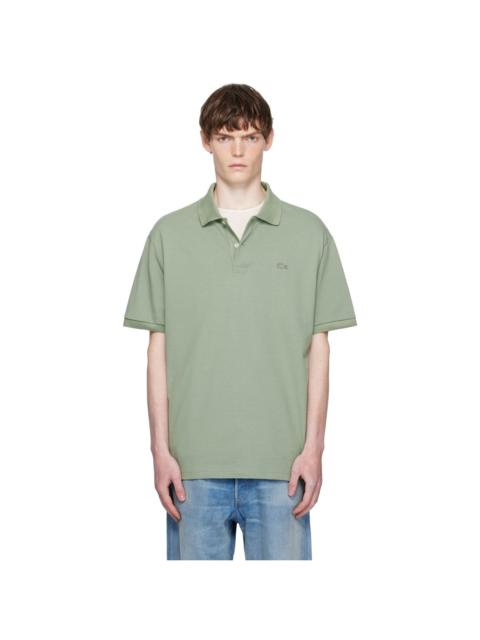 Green Loose Fit Heavy Piqué Polo