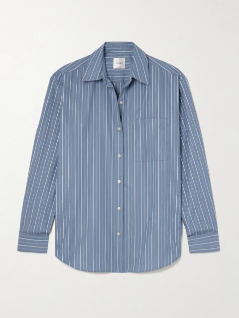 Yoshi Striped Cotton And Lyocell-blend Poplin Shirt