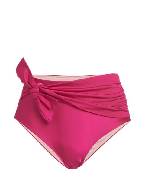 high-waisted tie bikini bottoms
