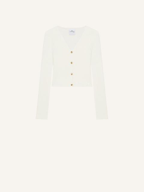 SOLAR CROPPED RIB CARDIGAN