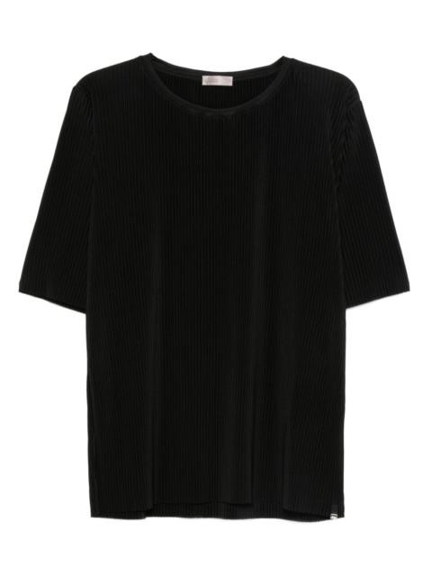 pleated short-sleeve T-shirt