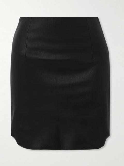 Stretch-leather Mini Skirt