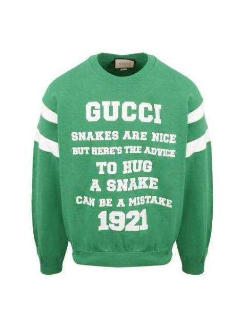 Gucci 'To Hug A Snake' Cotton Sweatshirt 'Green' 655471-XJDHO-3229