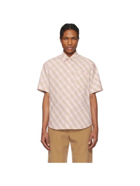 Pink Check Cotton Shirt