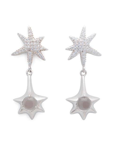 CRYSTAL CLEAR STAR DROP EARRING