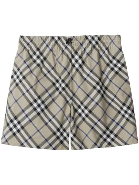 Equestrian Knight checked cotton shorts