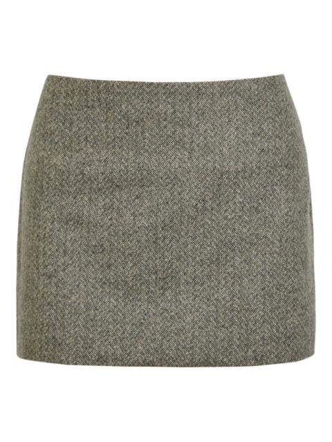 Carla herringbone tweed mini skirt