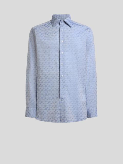 COTTON-BLEND FIL COUPÉ SHIRT WITH MICRO PAISLEY MOTIF