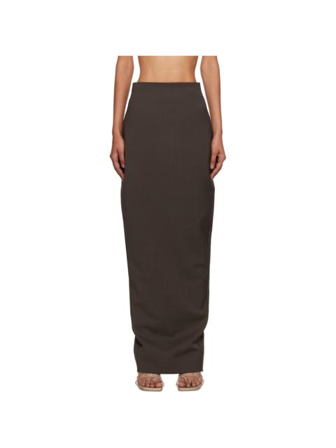 Gray Concordians Dirt Pillar Maxi Skirt