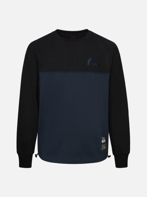 Deconstructed Contrast Relax Fit Sweatshirt