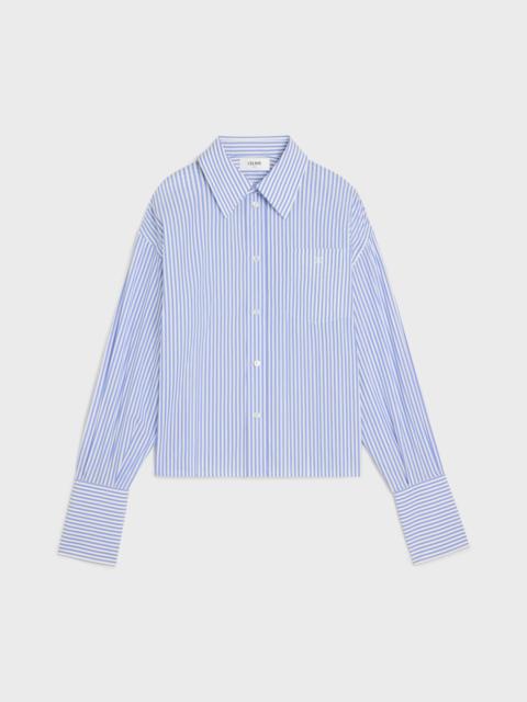cropped shirt IN striped cotton poplin