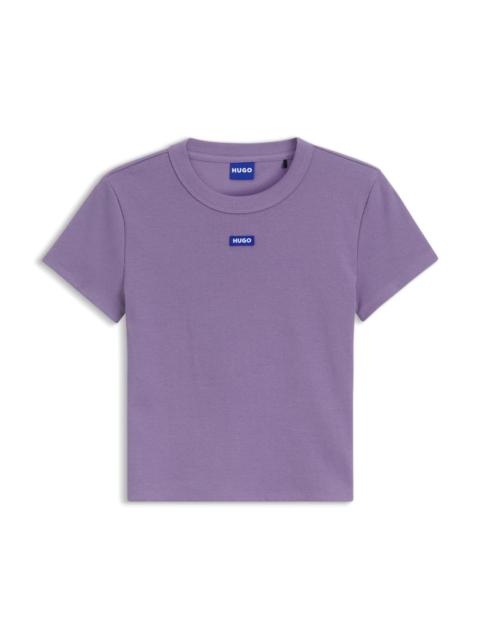 LOGO-BADGE SLIM-FIT T-SHIRT IN STRETCH COTTON
