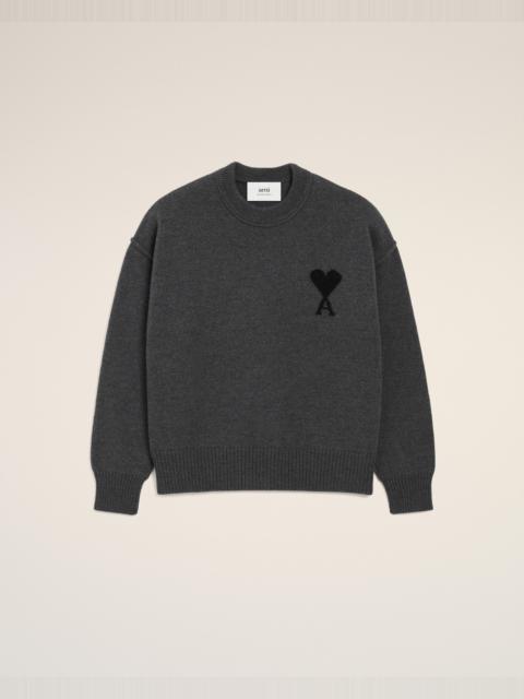 GREY WOOL AMI DE COEUR CREWNECK SWEATER