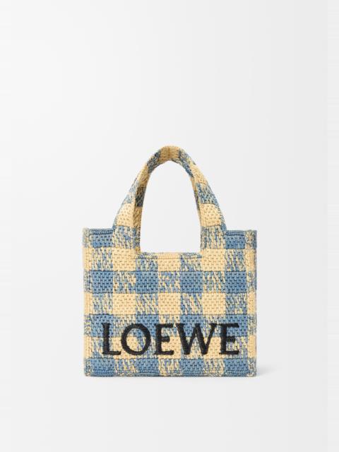Small LOEWE Font tote in raffia