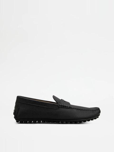 CITY GOMMINO DRIVING SHOES IN LEATHER - BLACK