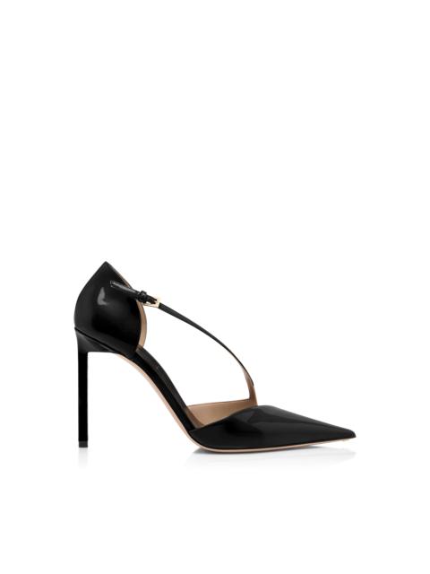 PATENT LEATHER ASYMMETRIC PUMP