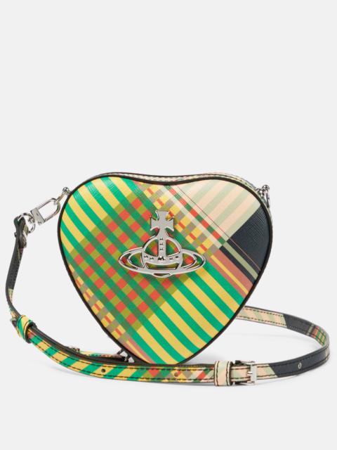 Saff Heart Mini faux leather shoulder bag