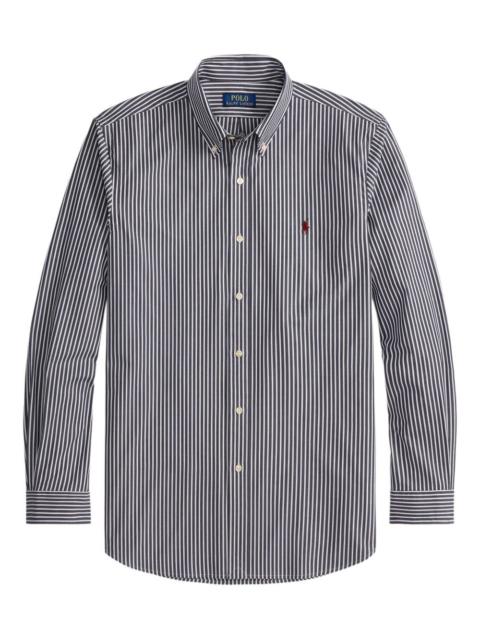striped button-down shirt