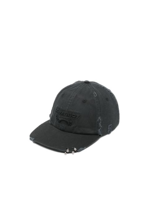 pierced logo baseball hat