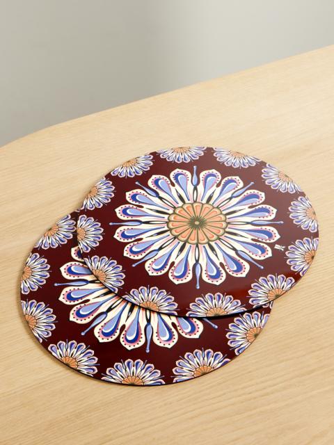 Set Of Two Wood Placemats