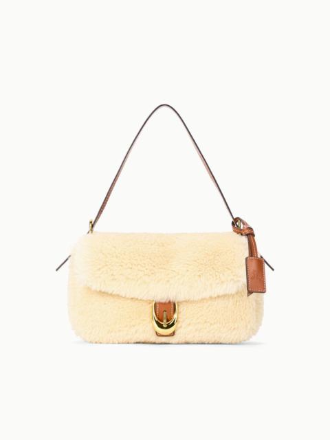 STAUD HARLOW BAG NATURAL SHEARLING
