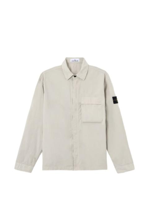 Compass-badge shirt jacket