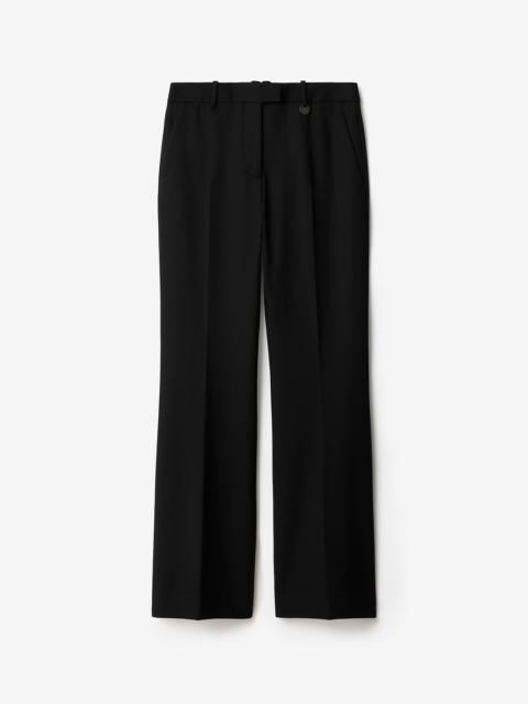 Wool Blend Tailored Trousers