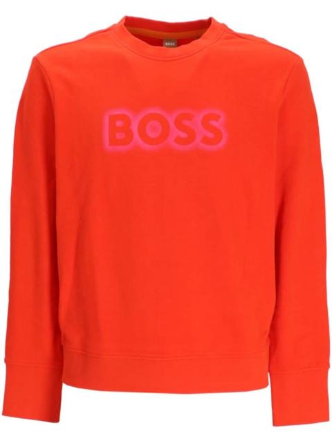 logo-print jersey sweatshirt