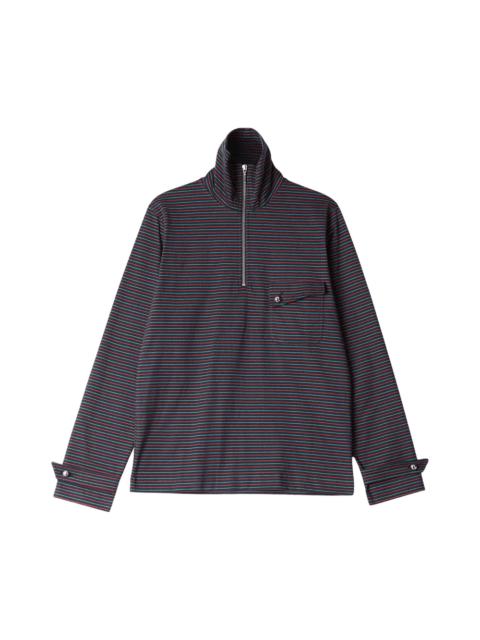 Wales Bonner Stripe Jersey Franco Half Zip Top 'Navy Multicolor'