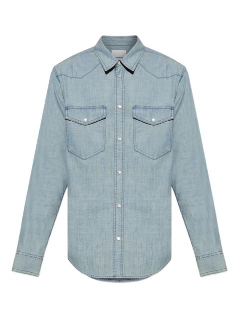 double-pocket cotton shirt